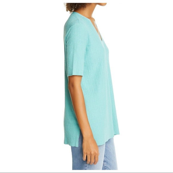 NEW EILEEN FISHER V-NECK KNIT TUNIC - Picture 5 of 10
